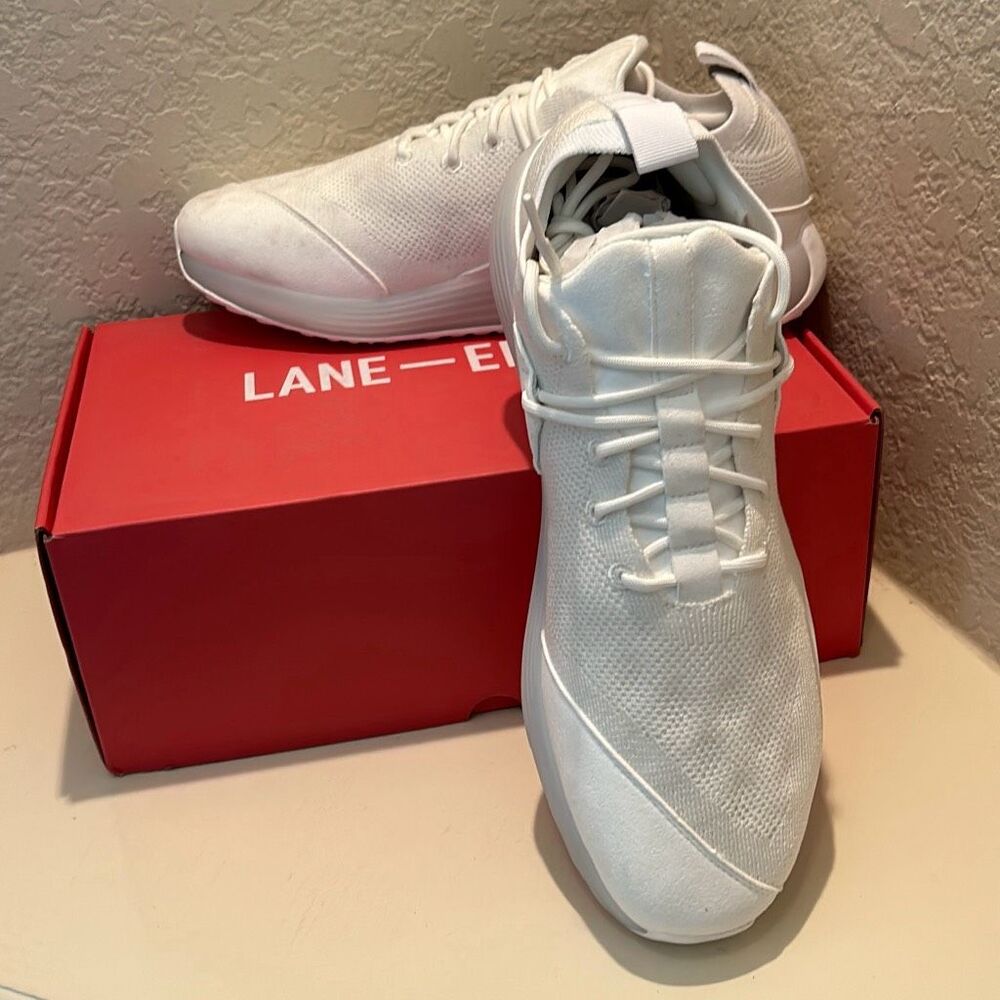 Lane Eight Men's 11.5 Hiit Trainer Sneakers Arctic White Gym Athletic Shoe New